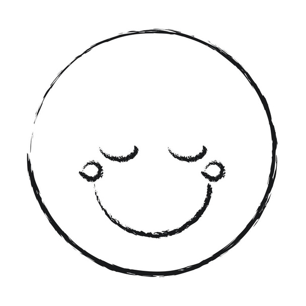 розмитий силует щасливе обличчя чоловічий емоцій з закритими очима
 - Вектор, зображення