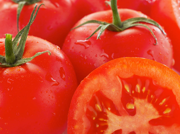 rode tomaten close-up - Foto, afbeelding