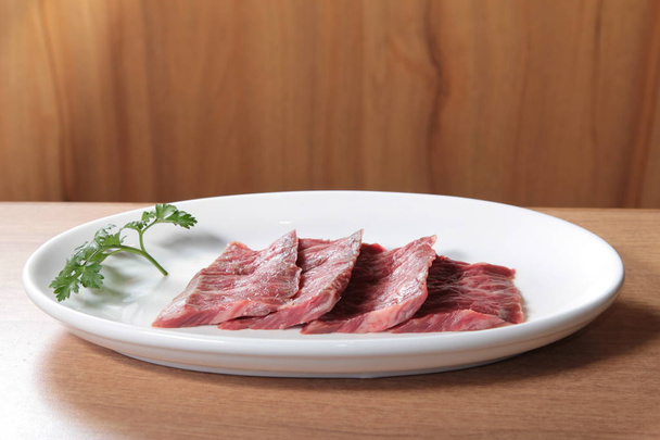 a cuisine photo of raw beef - Fotografie, Obrázek