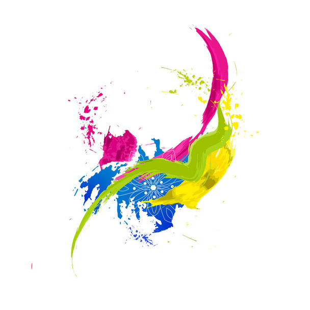 Fondo de acuarela colorido abstracto. Manchas y salpicaduras
 - Vector, imagen