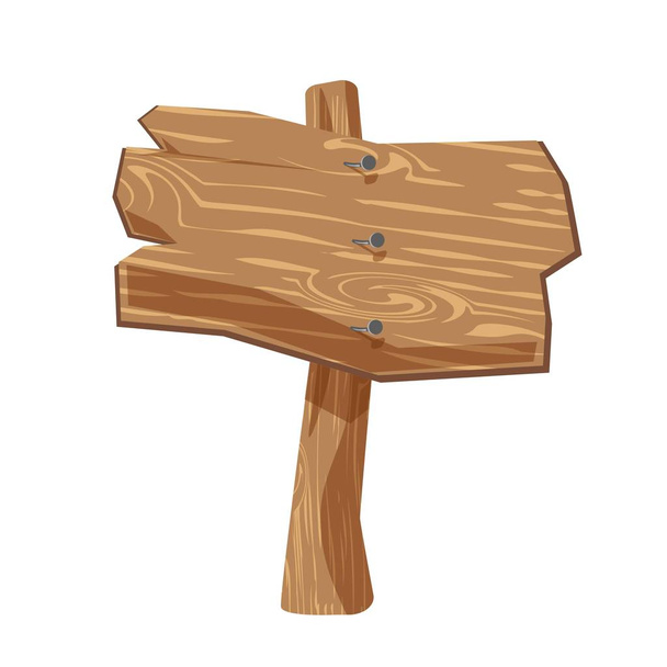 Дерев'яний знак з цвяхами
 - Вектор, зображення