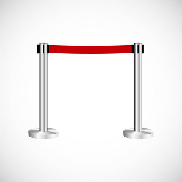 Stanchions barrier isolated on white,  - Vecteur, image