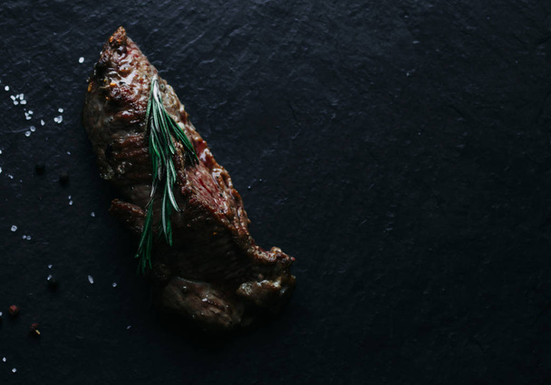 Meat steak with rosemary - 写真・画像