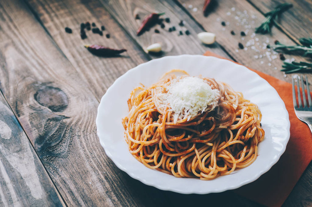 Pasta With Tomato Sauce - Фото, изображение