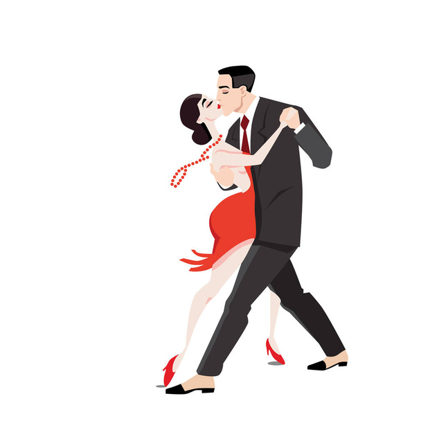 Pari Tanssiva Tango
 - Vektori, kuva