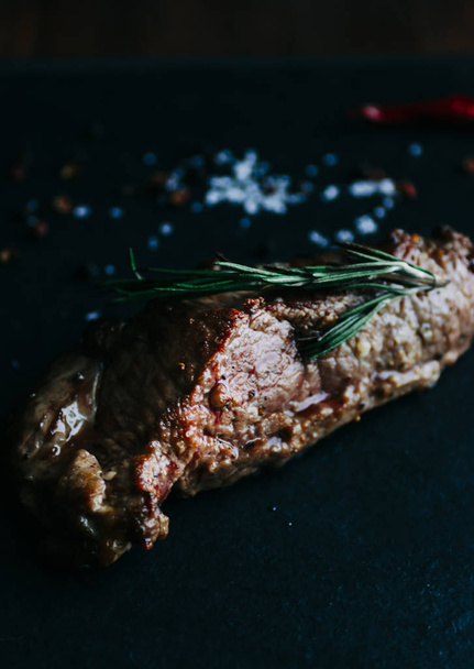 Meat steak with rosemary - Zdjęcie, obraz