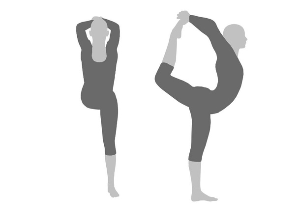 Ilustração da pose de ioga
 - Vetor, Imagem