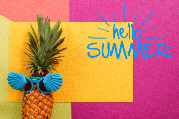 Concept d'été et de vacances Hipster Ananas Accessoires de mode
 - Photo, image