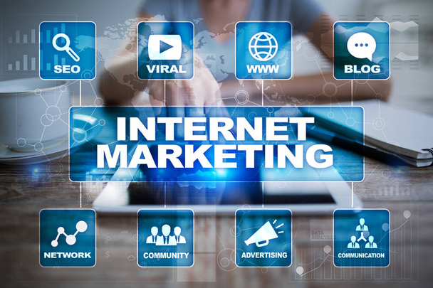 Internet marketing concept. SEO. Business and technology - Photo, Image