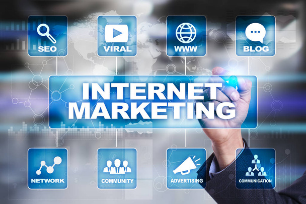 Internet marketing concept. SEO. Business and technology - 写真・画像