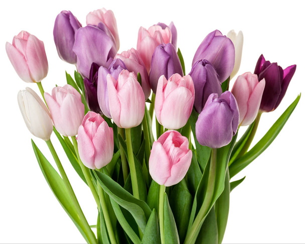 Colorful tulips flowers bouquet - Foto, Imagen