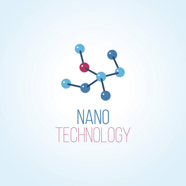 nanotecnology logó sablon - Vektor, kép