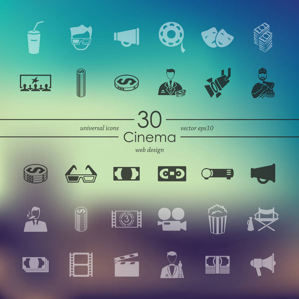 Set of cinema icons - Vector, Image