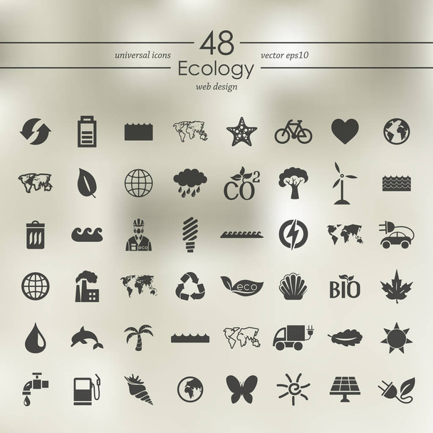 conjunto de iconos de ecología - Vector, imagen