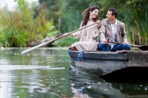 Couple in the boat - Foto, immagini
