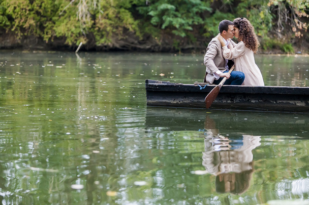 Couple in the boat - 写真・画像