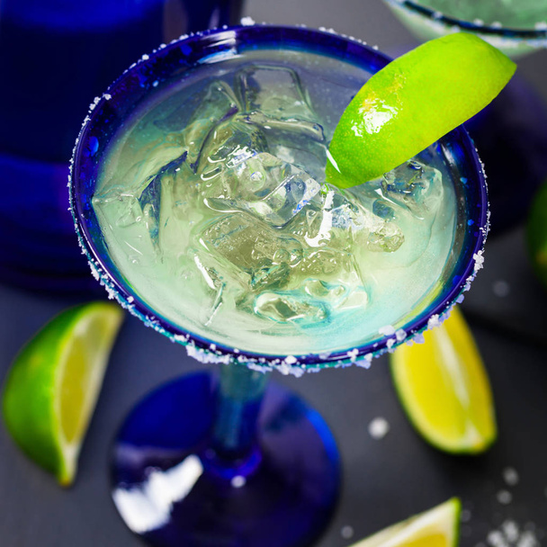 Blue Margarita Cocktail - Photo, Image