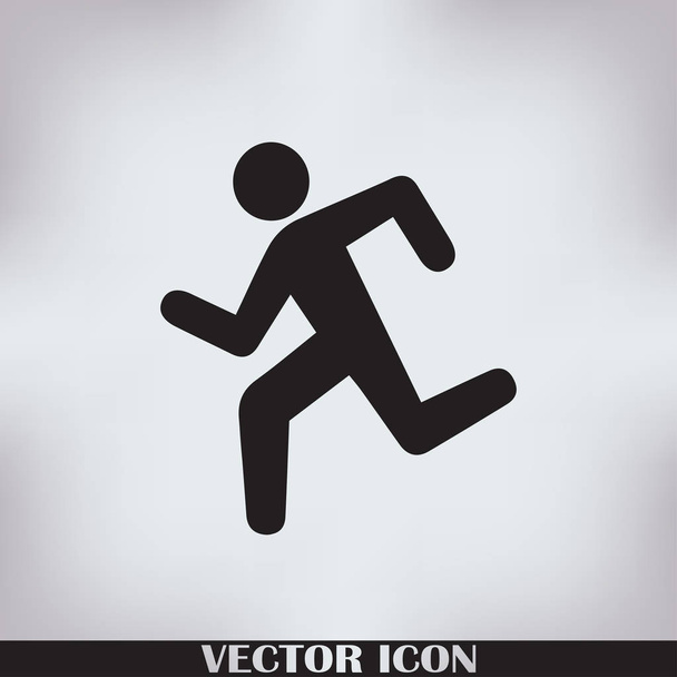 Hombre corriendo icono aislado un fondo, Arte vectorial
. - Vector, Imagen