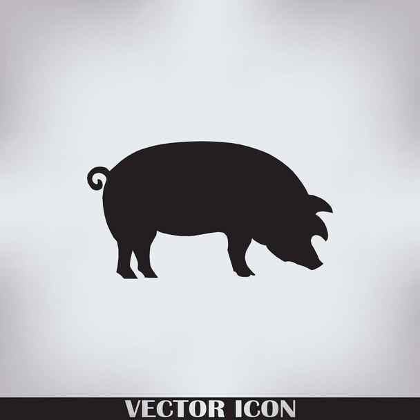 pig Icon isolated on background. Modern flat pictogram. Logo illustration - Vector, Image