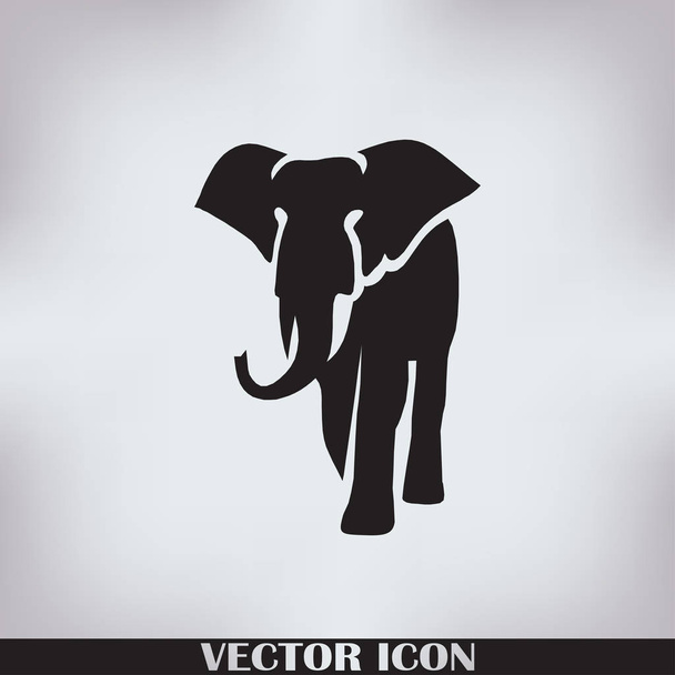 ελέφαντας σιλουέτα. εικονίδιο Web - Διάνυσμα, εικόνα