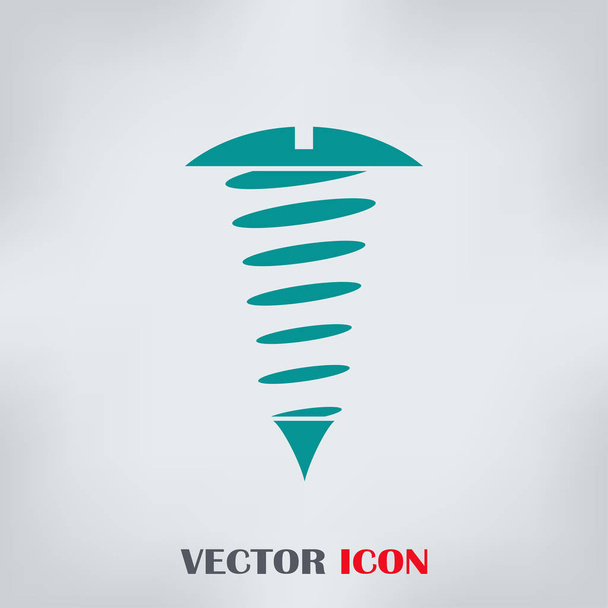 Vis icône plate, vecteur
 - Vecteur, image