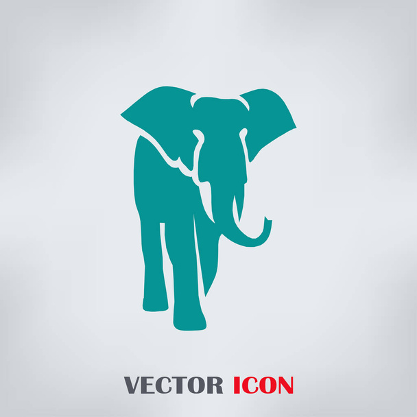 sylwetka słoń. ikona sieci Web - Wektor, obraz