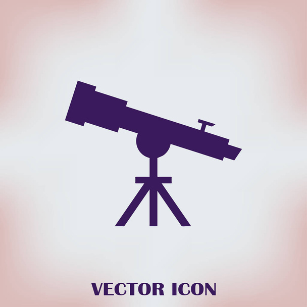 Telescope icon vector, solid illustration - Vector, Image