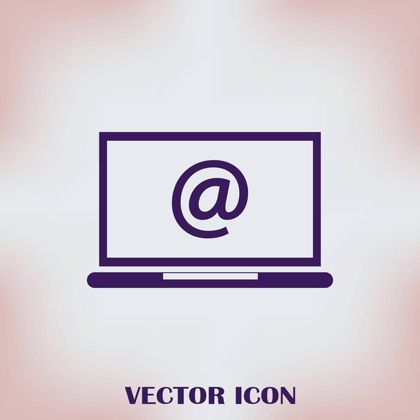 Laptop with envelope email on screen. Email marketing, internet advertising concepts. Flat vector illustration. - Vector, Image
