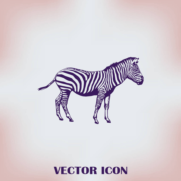 Zebra-Vektortier-Symbol - Vektor, Bild