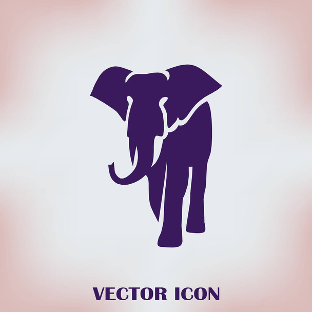 silhouette elephant. web icon - Vector, Image