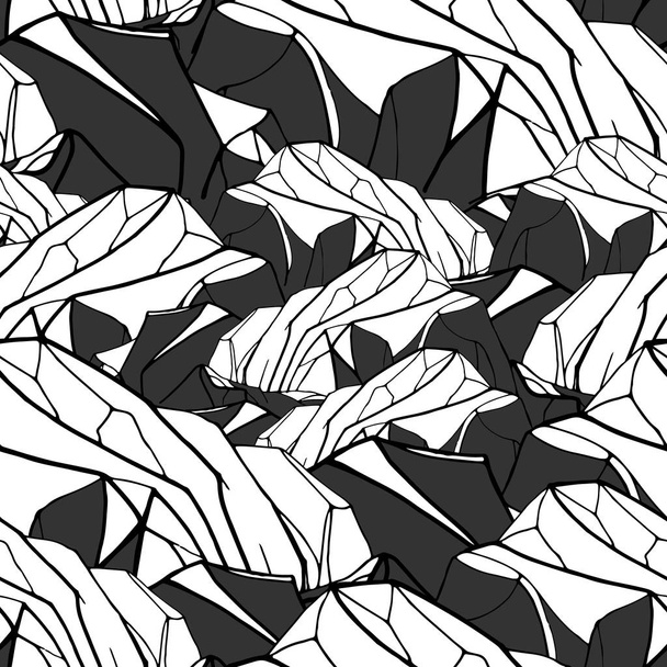 geometric seamless pattern. monochrome background with abstract  - ベクター画像