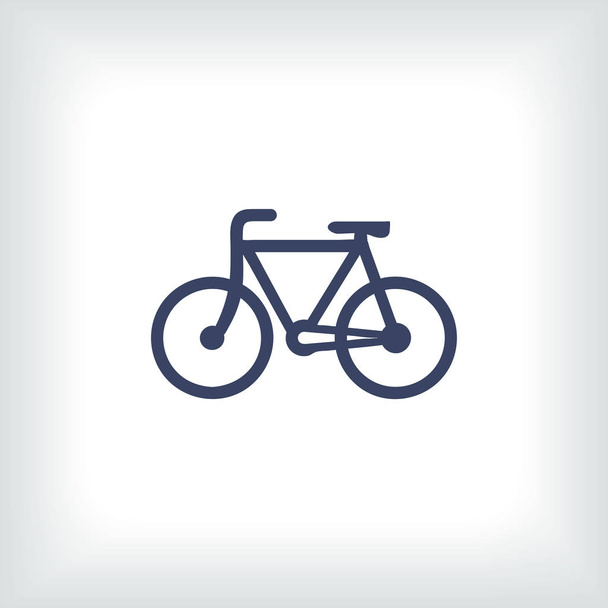 Ícone de montanha de bicicleta de silhueta única isolado na ilustração vetorial de cor preta
 - Vetor, Imagem