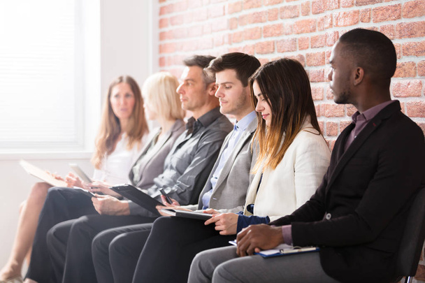 Group Of Diverse People Waiting For Job Interview In Office - Photo, image