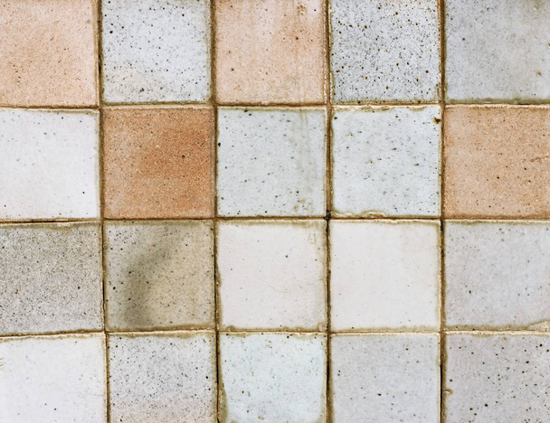 old ceramic brick tile wall - Foto, Imagem