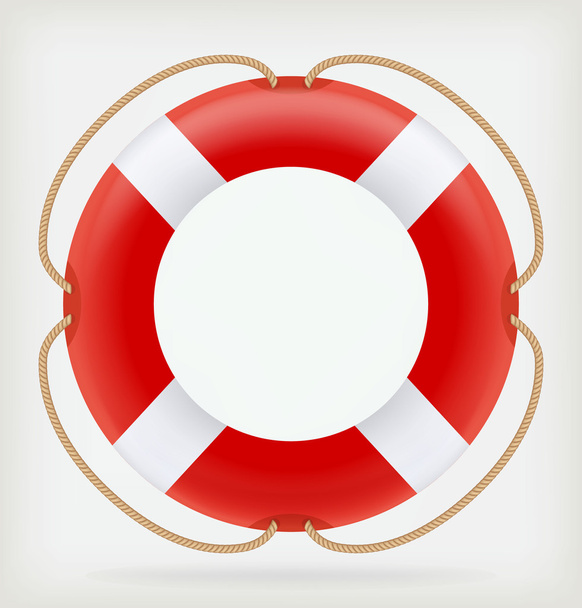 Red Life Buoy - Vektor, Bild