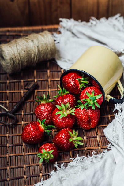 Close-up of fresh strawberries - Foto, afbeelding