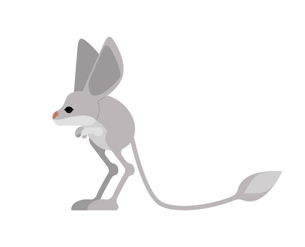 Είδος μικρού ποντικού απομονωμένη. Στέπα των ζώων σε λευκό φόντο - Διάνυσμα, εικόνα