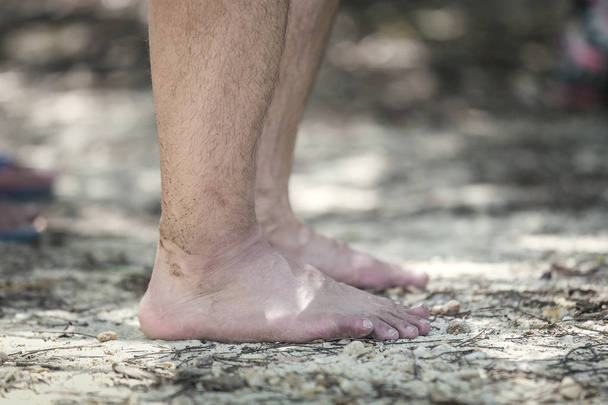 barefoot man closeup - Photo, Image