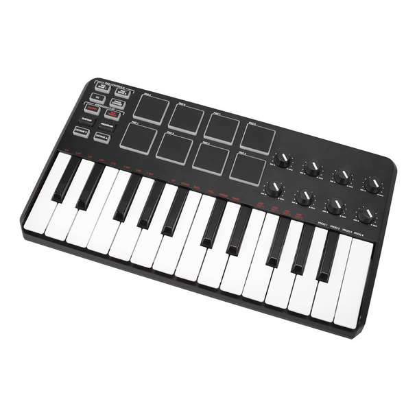 Музыкальный инструмент - MIDI клавиатура. Isolated
 - Фото, изображение