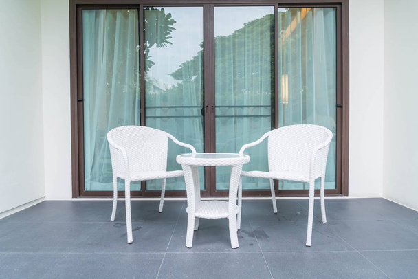 Outdoor patio with chair and table  - Foto, immagini