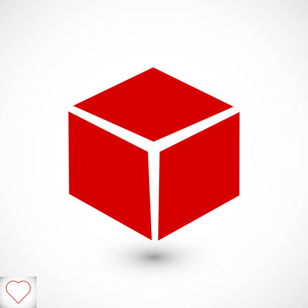 cube sign icon - Vector, Image
