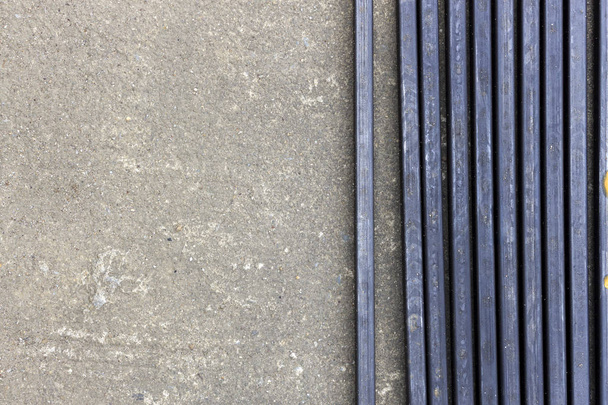 closeup steel on cement floor - Photo, Image