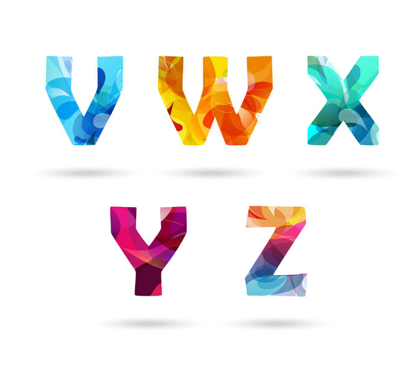 Abstract colorful capital letters set. - Vektör, Görsel