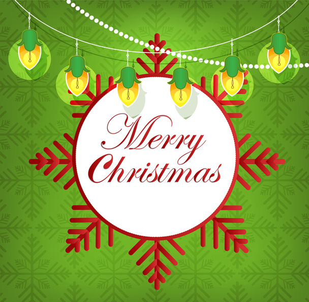 Merry Christmas garland - Vector, afbeelding