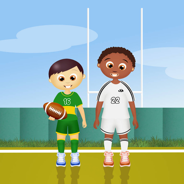 children play rugby - Photo, Image
