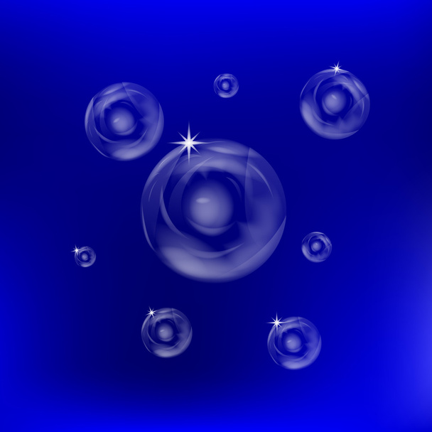 vector bubbels en zon lichtflitsen - Vector, afbeelding