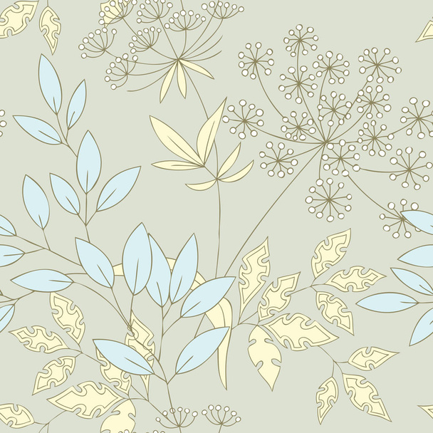 Seamless pattern with floral ornament - Vetor, Imagem