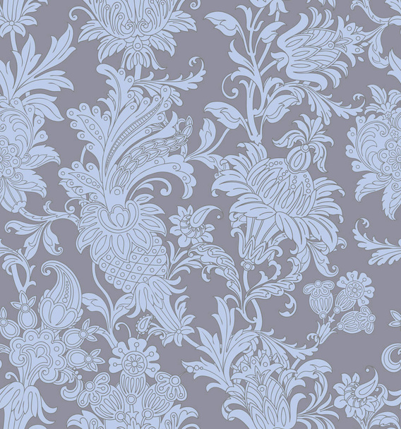 Seamless pattern with floral ornament - Вектор, зображення