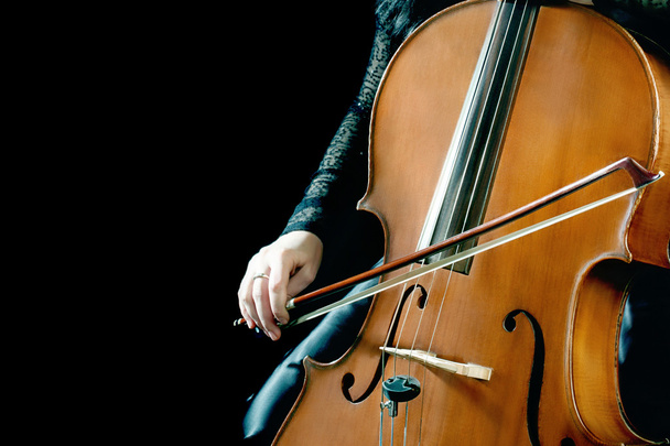 Cello playing cellist - Foto, afbeelding
