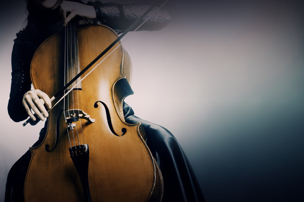 Cello musical instrument cellist playing - 写真・画像